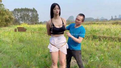 Chinese Bondage - Bound And Walk In Field - upornia.com - China
