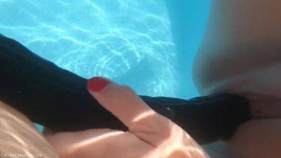 Trying Out A Double Ended Dildo Underwater With Cheyenne - Camillacreampie - hotmovs.com - Britain