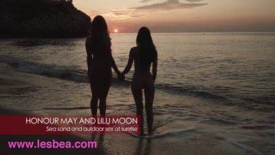 Honour May - Lilu Moon and Honour May indulge in pussy licking on the beach - sexu.com