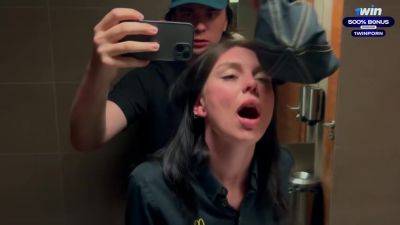 Risky Public Sex In The Toilet Fucked A Mcdonalds Worker Because Of Spilled Soda! - Eva Soda - hclips.com